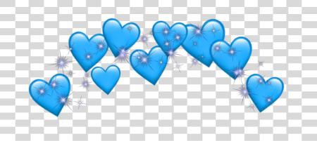 下载 Heart 皇冠 表情符号 蓝色 Tumblr Sticker Adesivos Heart PNG file