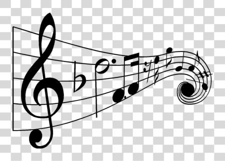 تحميل Notas Musicales موسيقى Notes Black و أبيض بي ان جي ملف