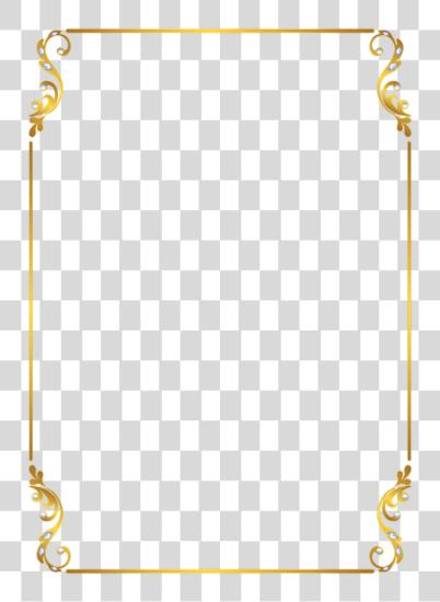 Download square gold golden frame border squareframe Gold Border Frame PNG file