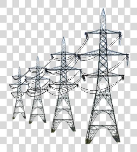 Download Transmission Tower Power Lines PNG file