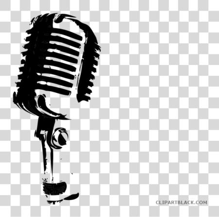 Download Mic negro y blanco micrófono PNG file