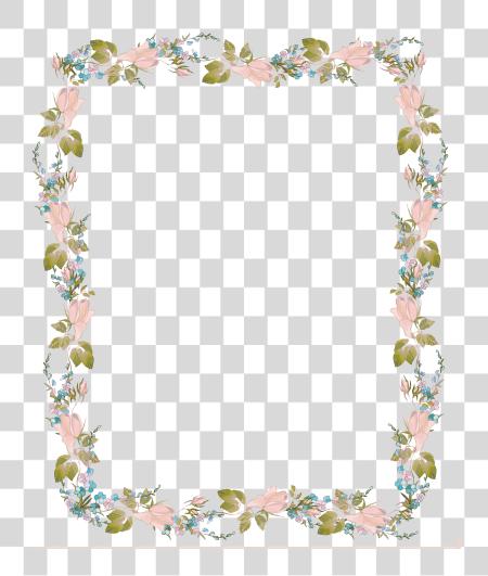 Download boda Flowers diseño Transprent flor boda tarjeta Border diseño PNG file