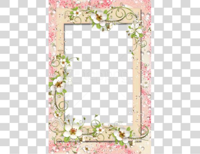 Download Frame With Flowers Marcos De Flores Para Fotos Clip Art