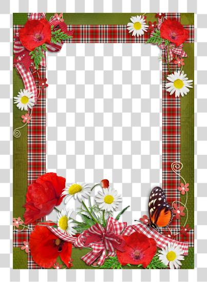 Download Photoshop Flower Frame Flower Photo Frames Design PNG file