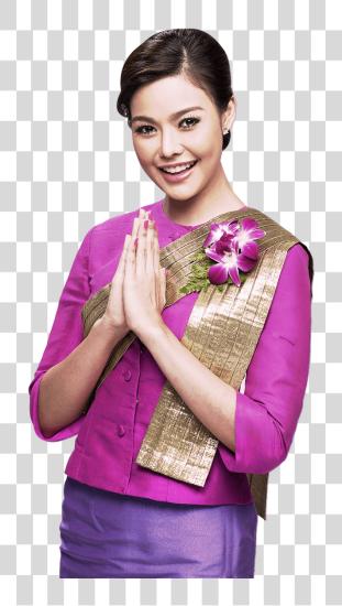 下载 Thai Girl Welcome 到 Thailand PNG file