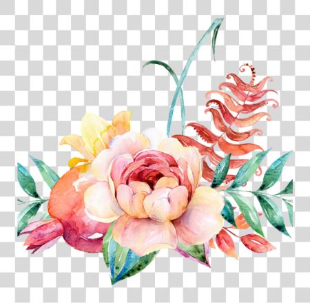 下载 花 Border Watercolour 花 Border Peoplepng 蓝色 水彩 Flowers PNG file