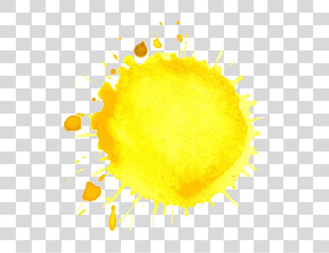 Download Watercolor Yellow Splash Clip Art