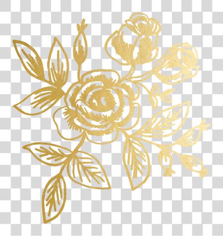 Download Gold Floral Pattern PNG file