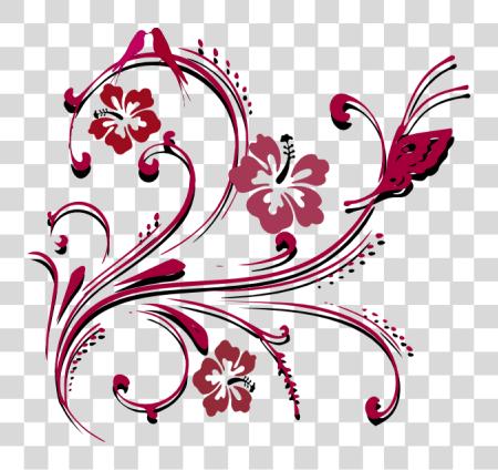 Download Butterfly Scroll At Clker Com Wedding Border Line Design PNG file