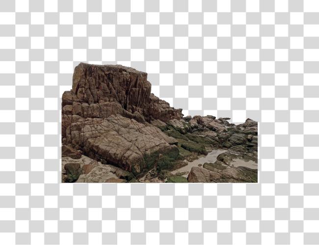 Download Rock Moss agua Grooves estructura Stone Isolated Rock Clip arte