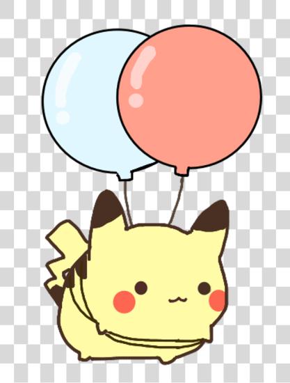 Download remake kawaii pikachu lindo pokémon ballon lindo Kawaii pikachu PNG file