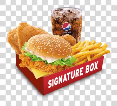 Download Kfc Zinger Burger Set PNG file