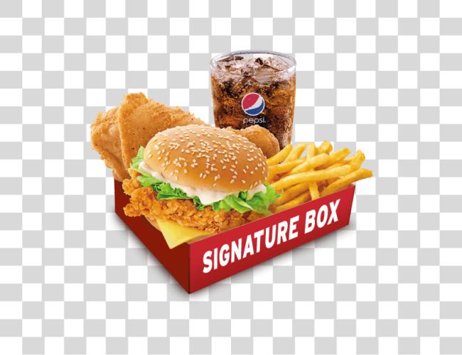 Download Kfc Zinger Burger Set Clip Art