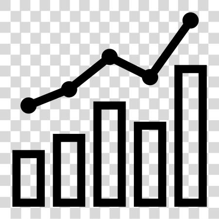 تحميل Black و أبيض مخزون Combo Chart أيقونة Icone Statistique بي ان جي ملف