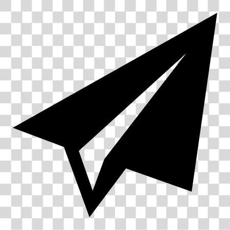 Download Paper Plane Paper Planes Illustrations Paper Plane Black PNG file