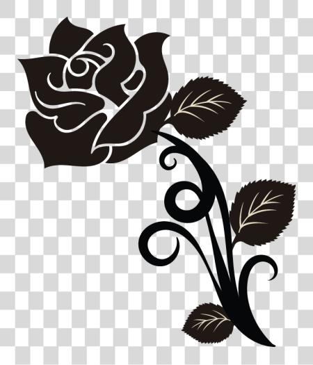 Download Black Rose Flower Rose Flower Logo PNG file