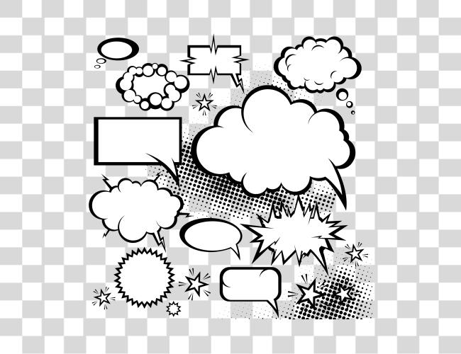 تحميل Comics خطاب بالون Dialogue Cloud Explosion كوميك Book Dialogue صندوق مقطوعة فن