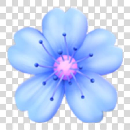 Download Flowers Blue Emoji Tumblr Sticker Flower Tumblr Pink Flower Emoji PNG file