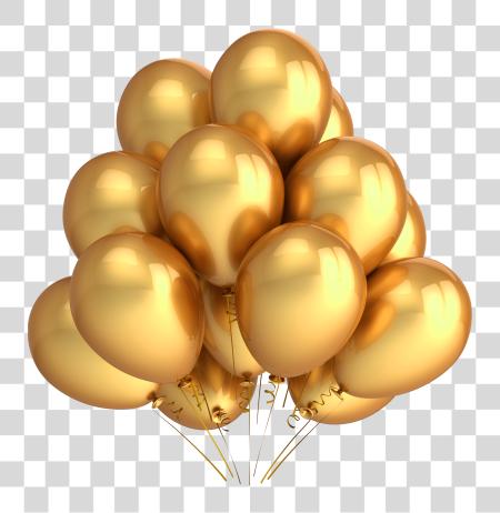 Download Gold Metallic Balloons PNG file