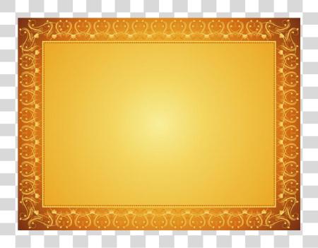 Download Gold Certificate Gold Certificate With Border Simple PNG file