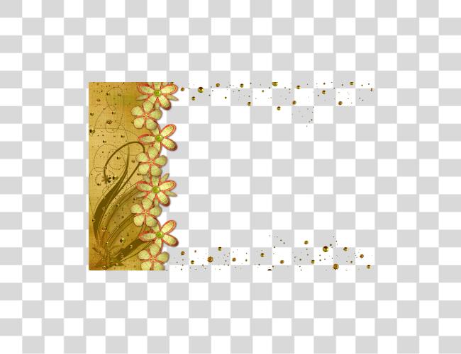 Download Gold Flower Photo Frame Frame Flower Clip Art