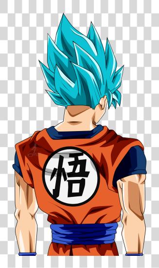 Download Super Saiyan Hair Goku Ssj Blue De Espaldas PNG file