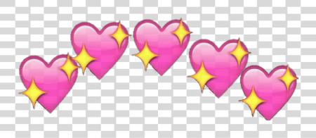 Download Edit Emoji Hearts Glitter Heart Emoji Meme PNG file