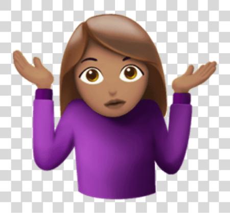 Download Girl Emoji With Hands Shrug Emoji PNG file