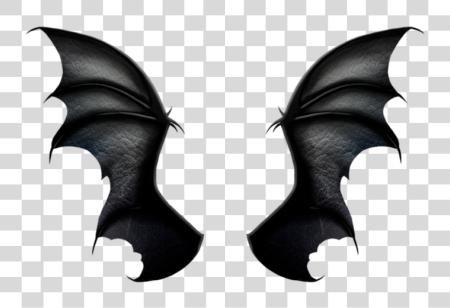 Download Black Dragon Realistic Dragon Wings PNG file