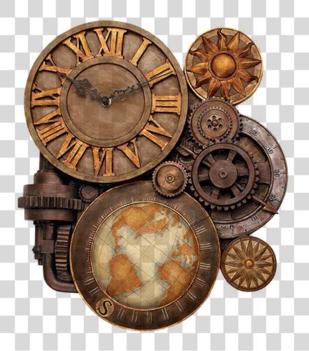 下载 Steampunk Gears Steampunk 装备 Clock PNG file