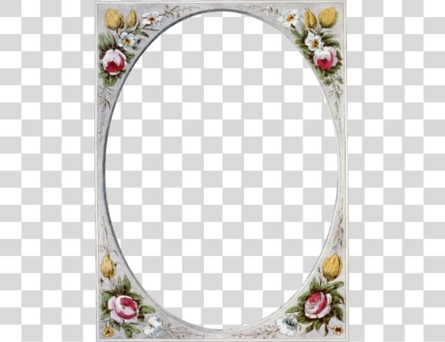 Download Flower Oval Frame Victorian Flower Borders Clip Art