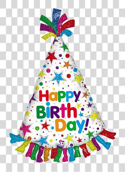 Download B Birthday Happy Birthday Party Hat PNG file