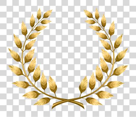 تحميل Laurel Wreath صورة ورقة Circle Logo مع تاج بي ان جي ملف