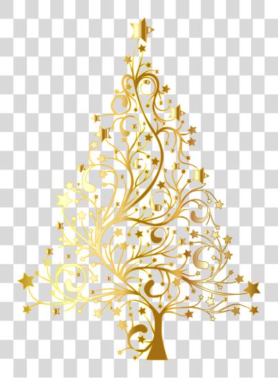 Download Gold Christmas Gold Christmas Tree Vector PNG file