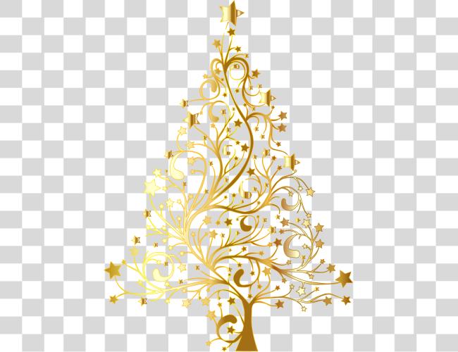 Download Gold Christmas Gold Christmas Tree Vector Clip Art