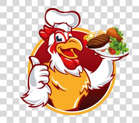 Download Cartoon Chinese Food Chicken Chef Logo PNG file